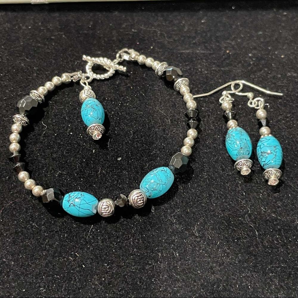 Handmade Earrings and Bracelet Set